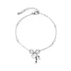 Collar de Diamantes Lazo Destello para Mujer Cadena Clavícula Estrella de Diamantes Simple de Alta Gama Diseño de Nicho de Moda Pulsera de Circonita