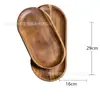 Bandeja sólida de madera de acacia transfronteriza, bandeja de té para el hogar, bandeja de comedor, bandeja de frutas de madera estilo japonés, plato rectangular ovalado