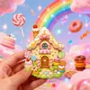 Ímã de Geladeira Casa de Doces Desenho Animado Cultural e Criativo Resina Tridimensional Embutido Casa de Conto de Fadas Decoração de Casa Pequeno Presente Adesivo Magnético