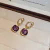 Pendientes de Botón Geométricos con Colgante de Aguja de Plata Retro Maillard Circonita Pendientes de Moda para el Trabajo Pendiente Versátil de Lujo Ligero Accesorios para Pendientes