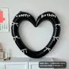 Marco de Fotos Hueco con Forma de Corazón con Globo de Moño Globo de Papel de Aluminio Globo de Cumpleaños Decoración para Fiesta Infantil Accesorios para Fotos Decoración