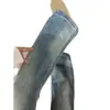 Jeans acampanados de color azul claro no ajustados para mujer, nuevos de verano 2026, pantalones rectos holgados finos de cintura alta para mujeres petite
