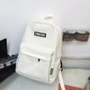 Mochila Escolar de Alto Padrão Transfronteiriça Versão Coreana Feminina Ins Cor Pura Simples Versátil Mochila Estudante Menina Mochila de Grande Capacidade