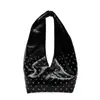 Bolso Tote de Marca Nicho con Adorno de Diamantes para Mujer, Nuevo Modelo Verano 2025, Textura de Alta Calidad, Bolso de Hombro Tipo Dumpling Súper Moderno y Versátil