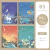 B5eva Goma Antifreeze Amigable con la Piel Cubierta para Cuaderno Estudiante Junior Preparatoria Oficina Espesor de Alto Valor Cuaderno A5