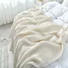 Manta Decorativa Estilo Escandinavo para Sofá Manta para Siesta en la Oficina Manta Pequeña de Lana Tejida Telón de Fondo para Fotos