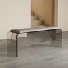 Banca Larga de Acrílico, Banca Flotante Transparente para Cambiar Zapatos para Dormitorio, Sala de Estar, Silla para Mesa de Comedor, Banca para Cambiar Zapatos del Hogar, Banca Larga Nórdica