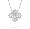 Versa jewelry 22 nuevo collar de trébol de cuatro hojas de platino PT950 para mujer, cadena de clavícula de diamantes completos, collar pequeño fresco