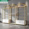 Prateleira de loja de lingerie sutiã display de underwear armário cabides de loja de roupas de dormir suporte de armazenamento multifuncional dourado armário de amostras