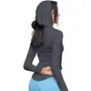 Sudadera con Capucha Ajustada para Yoga para Mujer, Manga Larga, Otoño/Invierno, Secado Rápido, Favorecedora, Ropa Deportiva, Sudadera con Capucha para Fitness, Productos en Stock Transfronterizos