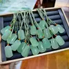 Pingente de Paz de Jade Aventurina Natural com Buda Guanyin, Cor Água Clara, Nuvens Auspiciosas, Cadeado da Paz, Pingente de Jade Masculino para Transmissão ao Vivo