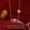 Collar Original de Plata Pura S925 'Hazte Rico Rápido', Año del Caballo del Zodiaco, Pulsera de Hilo Rojo, Pendientes, Joyería de Año Nuevo Dropshipping