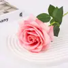Flor artificial de rosa hidratante de una mano flor de seda boda hogar sala de estar decoración flor hecha a mano flor falsa venta al por mayor
