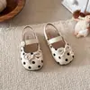 Sandalias de Niña Estilo Hada de Verano 2026, Zapatos de Ballet Cerrados, Zapatos de Abuela con Moño, Sandalias de Lunares para Niñas