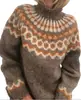 Suéter Jacquard de Punto Grueso Casual Holgado Mauhair para Mujer de Otoño e Invierno Nuevo Europeo y Americano wishebay