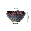 Elegante y sencillo plato de cerámica con forma de loto para casas de té, con nueces, frutas secas y bocadillos; adecuado para uso comercial en salones de té y salas de estar