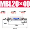 Tipo Cilindro Mini MBL20/25/32X10X20X30X50X75X100X150X200-S