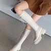 Botas Altas para Mujer 2026 Invierno Nuevo Estilo Forradas de Borrego Hasta la Rodilla Suela Gruesa Botas de Montar Primavera y Otoño Adelgazantes Botas de Tubo Alto Tendencia