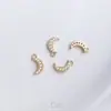 Banho de Ouro 14K Galvanizado Microcravejado Zircônia Série Estrela Lua Estrela Pingente Pequeno DIY Pulseira Brincos Joia Pingente