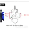 Carburador Modificado para Motocicleta Pwk21 28 34 con Taza de Viento Estrecha CNC con Filtro de Aire de Malla 50 55mm