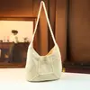 Bolsa de Playa Casual Nicho 2026 Nuevo Original Estilo Pastoral Artístico Gran Capacidad Bolso de Hombro Tote Tejido a Mano para Mujer