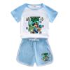 Meu mundo roupas meninos e meninas terno verão 2023 novo camiseta de manga curta shorts terno de duas peças para meninos