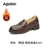 Mocassins Forrados com Lã Augu Shiden para Mulheres 2026 Novo Inverno Preto Sola Grossa Macio Couro Estilo Britânico Sapatos de Algodão Retrô