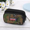 Bolsa de lona de camuflaje para hombre, cinturón para teléfono móvil, altura de máquina para personas mayores 2 tiradores, cuero, tamaño pequeño, bolsa para teléfono móvil