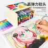 Conjunto de Marcadores Acrílicos Líquidos Diretos com Grande Variedade de Cores para Estudantes, Desenho Artístico e Grafite, com Marcadores de Ponta Macia em uma Caixa de Cores Especial