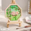 Kit de Materiales DIY para Imán de Refrigerador de Nácar, Estilo Chino Tradicional Hecho a Mano Fragmentos de Concha Semiacabados Imán Magnético para Refrigerador