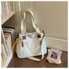 Comercio Exterior al por Mayor Bolso de Lona Simple Casual para Mujer Bolso Nuevo Estilo Gran Capacidad Bolso Tote para Viajes Cotidianos Bolso Versátil de Hombro Único