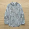 Moda Otoño 2026: Estilo Artístico Cuello Solapa Estampado Floral Doble Capa Gasa Cardigan de Mujer Camisa de Manga Larga Tendencia al por Mayor