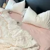 Sábana de Algodón Puro de Doble Capa de Grado A para Maternidad e Infancia, Amigable con la Piel, para Dormitorio de Estudiantes, Cama Individual Infantil, Sábana Ajustable y Funda de Edredón