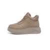 Zapatos de Caña Alta de Cuero Genuino de Primera Capa de Piel de Vaca para Mujer 2026 Otoño e Invierno Nuevo Estilo Suela Blanda de Caña Alta con Cordones Estilo Retro Zapatillas Casuales