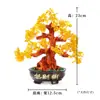 Jingde Jewelry Piedra Triturada de Citrino Natural Árbol del Dinero Decoración para Gabinete de Vino Sala de Estar Árbol de la Fortuna Creativo Adorno de Cristal