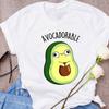 Mulheres Bonito Abacate Casal Amor Desenho Animado Frutas Roupas Estampadas Camiseta Feminina Estampada Top Roupas Doces