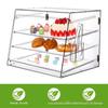 Vitrine de Pão Caixa de Exibição de Acrílico Armário de Pastelaria Rack de Alimentos Transparente com Tampa Bandeja para Sobremesa Biscoito Doce