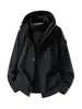 Chaqueta de trabajo tres en uno, adecuada para actividades al aire libre en otoño e invierno, a prueba de viento y personalizable con bordado o impresión de logotipo para uso corporativo o grupal