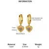 Pendientes de Ojo de Diablo de Moda en Forma de Corazón Pendientes Colgantes de Amor en Forma de Corazón Transfronterizos Chapados en Oro de 18k con Circonitas