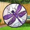 Atrapasol Acrílico con Diseño de Flor de Libélula Transfronteriza - Decoración Colgante Transparente para el Hogar