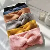 Diadema Gruesa de Peluche de Oso Diadema de Ala Ancha Pinza para Lavado de Cara Pinza para Costura del Cabello Diadema para Cubrir la Costura del Cabello Diadema Cruzada