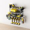 Estante de Almacenamiento para Herramientas Eléctricas de Pared de Alta Resistencia, Estante de Almacenamiento Caja de Almacenamiento Estante para Herramientas de Garaje Montaje en Pared