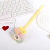 Nueva pluma de gel de flor de tela creativa, linda flor pequeña colorida de silicona de alto valor, pluma de sacudir, pluma a base de agua