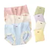Ropa interior japonesa suave y cerosa para niña, de algodón transpirable, con entrepierna en color melocotón, cómoda y sin costuras, hasta la cintura.