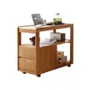 Gabinetes Laterales de Sofá de Madera Maciza Cuidadosamente Seleccionados, Mesas Laterales de Pizarra, Mesas de Centro, Mesas de Esquina, Gabinetes Pequeños para Té de Sala de Estar, Mesas Estrechas Móviles