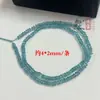 Apatita Azul Natural Ábaco Pérola Semi-Acabado Produto DIY Pulseira Colar Clavícula Espaçador Contas Soltas Acessórios de Contas