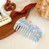 Peine Retro Lindo de Gato de Acetato Coreano de Dientes Anchos Portátil para Tocador Exquisito Estampado de Leopardo Peine para el Cabello Antiestático