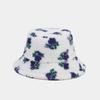 Ins novo estilo chapéu de pescador com flores pequenas estilo japonês artístico fresco moda chapéu de sol quente viagem tudo-em-um chapéu balde