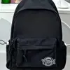 Mochila Versátil e Simples com Estampa de Letras Colorida Sólida, Estilo Japonês, para Alunas do Ensino Fundamental, Médio e Universitário