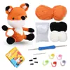 Paquete de Materiales para Crochet de Lana Set Muñeca de Peluche de Tejido Muñeca Tejida Muñeca de Ganchillo Tejido DIY